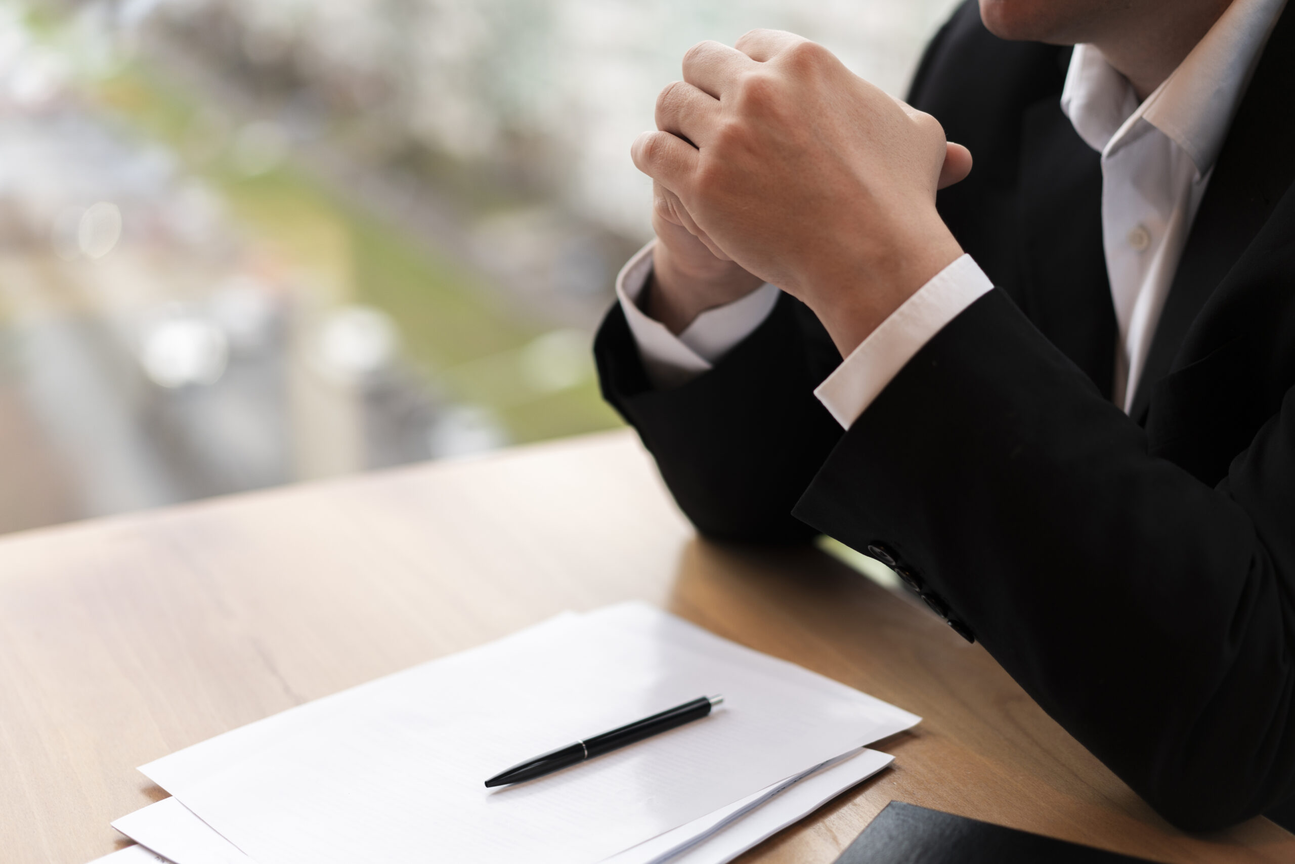 side-view-thoughtful-business-man